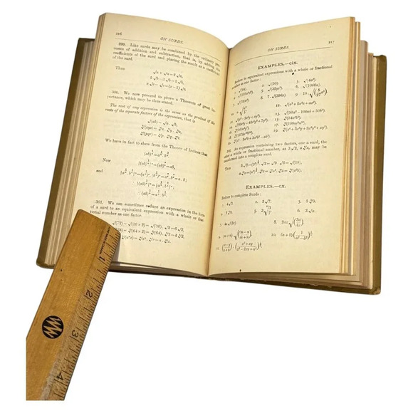 Elementary Algebra J Hamblin Smith Book HC Gage Text 1877 8th Print Canada - Picture 11 of 16